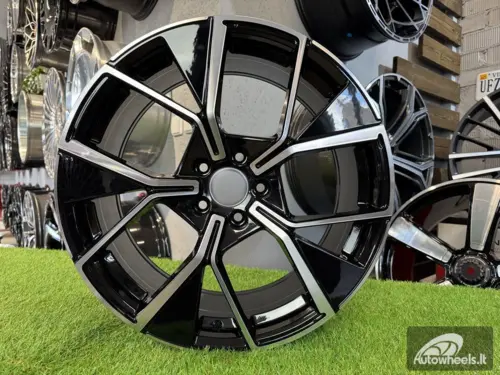 Ratlankis R19x8.5  5X112  ET  38  57.1  Y1196  Black Polished (MB)  For VW  (P)  (New Tiguan)