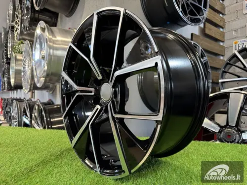 Ratlankis R19x8.5  5X112  ET  38  57.1  Y1196  Black Polished (MB)  For VW  (P)  (New Tiguan)