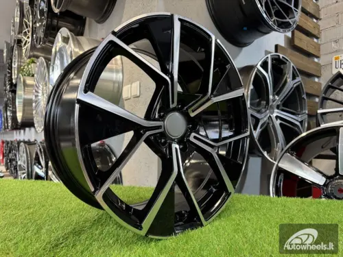 Ratlankis R19x8.5  5X112  ET  38  57.1  Y1196  Black Polished (MB)  For VW  (P)  (New Tiguan)