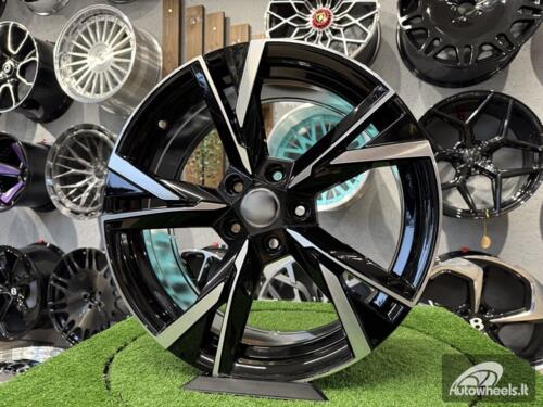 Ratlankis R18x7.5  5X112  ET  51  57.1  Y1241  Black Polished (MB)  For SKODA  (P)  (NEW Model)