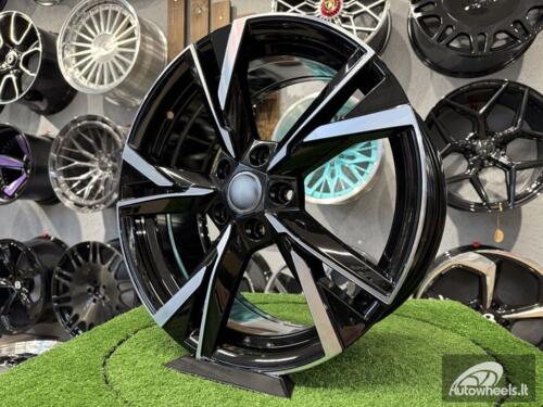 Ratlankis R18x7.5  5X112  ET  51  57.1  Y1241  Black Polished (MB)  For SKODA  (P)  (NEW Model)