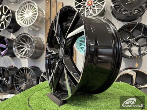 Ratlankis R18x7.5  5X112  ET  51  57.1  Y1241  Black Polished (MB)  For SKODA  (P)  (NEW Model)