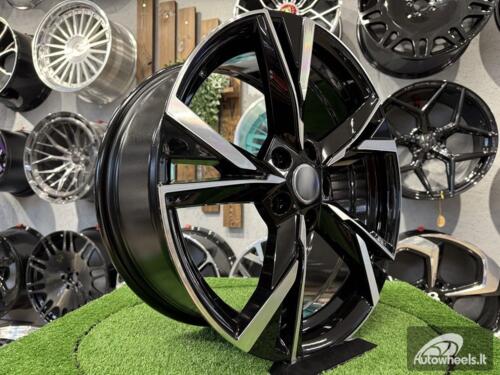 Ratlankis R18x7.5  5X112  ET  51  57.1  Y1241  Black Polished (MB)  For SKODA  (P)  (NEW Model)