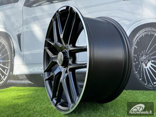 Ratlankis R20x9.5  5X112  ET  38  66.6  B5318  Black Half Matt+Polished Lip (BLHMPL)  For MER  (K4)  (REAR+FRONT)