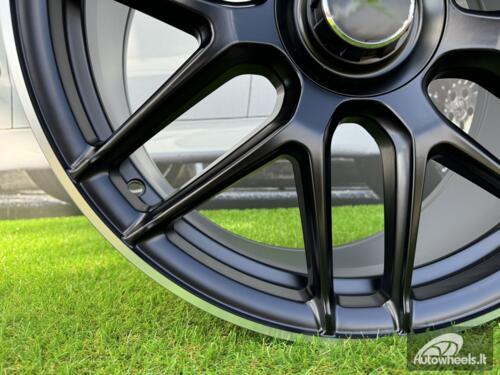 Ratlankis R20x9.5  5X112  ET  38  66.6  B5318  Black Half Matt+Polished Lip (BLHMPL)  For MER  (K4)  (REAR+FRONT)