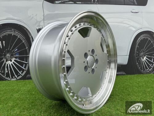 Ratlankis R18x8  5X112  ET  30  66.6  B5852  Silver+Polished Lip (SP)  For MER  (K4)  (HYBRID FORGED MONOBLOCK Style)