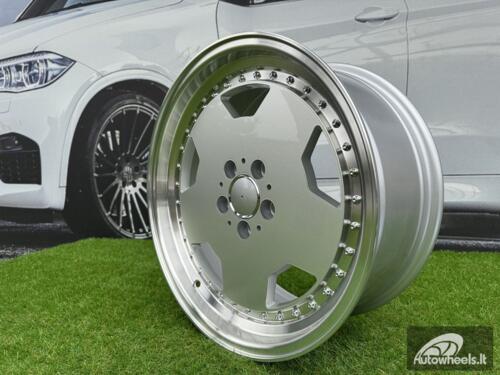 Ratlankis R18x8  5X112  ET  30  66.6  B5852  Silver+Polished Lip (SP)  For MER  (K4)  (HYBRID FORGED MONOBLOCK Style)