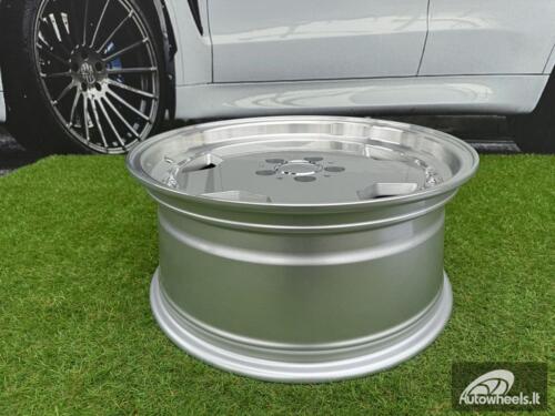 Ratlankis R18x8  5X112  ET  30  66.6  B5852  Silver+Polished Lip (SP)  For MER  (K4)  (HYBRID FORGED MONOBLOCK Style)
