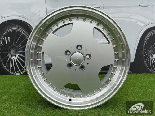 Ratlankis R18x8  5X112  ET  30  66.6  B5852  Silver+Polished Lip (SP)  For MER  (K4+P)  (HYBRID FORGED MONOBLOCK Style)