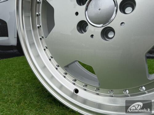 Ratlankis R18x8  5X112  ET  30  66.6  B5852  Silver+Polished Lip (SP)  For MER  (K4+P)  (HYBRID FORGED MONOBLOCK Style)