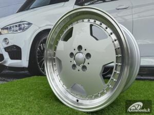 Ratlankis R18x8  5X112  ET  30  66.6  B5852  Silver+Polished Lip (SP)  For MER  (K4+P)  (HYBRID FORGED MONOBLOCK Style)