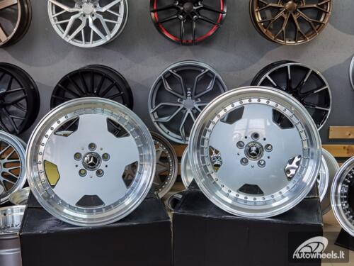 Ratlankis R18x8  5X112  ET  30  66.6  B5852  Silver+Polished Lip (SP)  For MER  (P)  (MONOBLOCK Style Rear+Front)