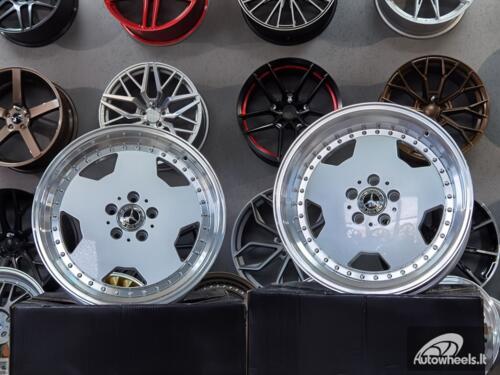 Ratlankis R18x8  5X112  ET  30  66.6  B5852  Silver+Polished Lip (SP)  For MER  (P)  (MONOBLOCK Style Rear+Front)