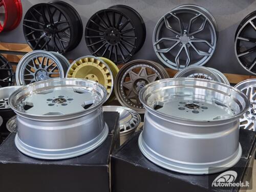 Ratlankis R18x8  5X112  ET  30  66.6  B5852  Silver+Polished Lip (SP)  For MER  (P)  (MONOBLOCK Style Rear+Front)