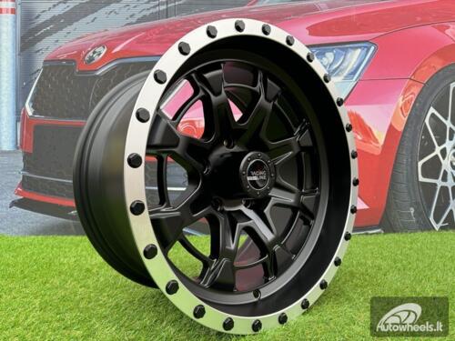 Ratlankis R17x9  5X127  ET  M6  78.1  B5995  Black Half Matt+Polished Lip (BLHMPL)  For 4X4  (R+P)