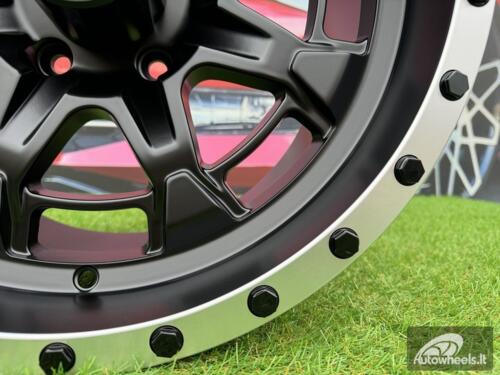 Ratlankis R17x9  5X127  ET  M6  78.1  B5995  Black Half Matt+Polished Lip (BLHMPL)  For 4X4  (R+P)