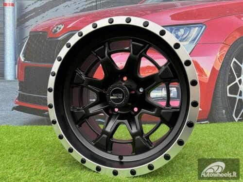 Ratlankis R17x9  5X127  ET  M6  78.1  B5995  Black Half Matt+Polished Lip (BLHMPL)  For 4X4  (R+P)