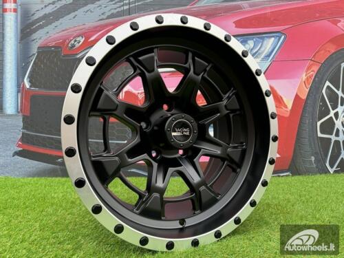 Ratlankis R17x9  5X127  ET  M6  78.1  B5995  Black Half Matt+Polished Lip (BLHMPL)  For 4X4  (R+P)