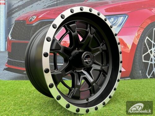 Ratlankis R17x9  5X127  ET  M6  78.1  B5995  Black Half Matt+Polished Lip (BLHMPL)  For 4X4  (R+P)