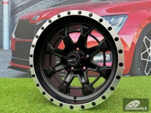 Ratlankis R17x9  5X127  ET  M6  78.1  B5995  Black Half Matt+Polished Lip (BLHMPL)  For 4X4  (R+P)