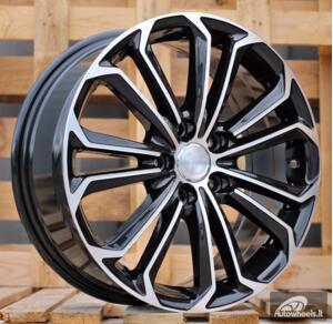 Ratlankis R17x7  5X114.3  ET  45  60.1  BK667  Black Polished (MB)  For TOYOT  (P)