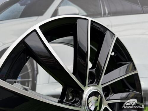 Ratlankis R17x7  5X112  ET  49  57.1  SK523  (BK5290)  Black Polished (MB)  For SKODA  (P+R)