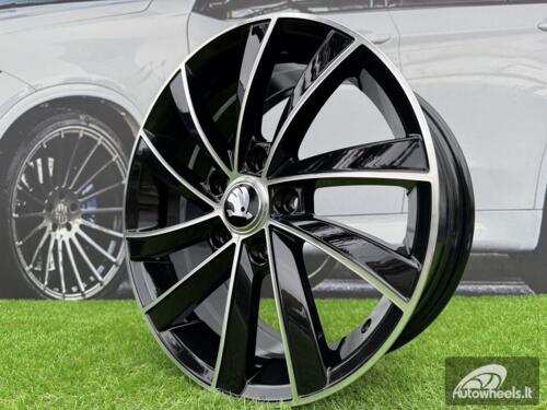 Ratlankis R17x7  5X112  ET  49  57.1  SK523  (BK5290)  Black Polished (MB)  For SKODA  (R)