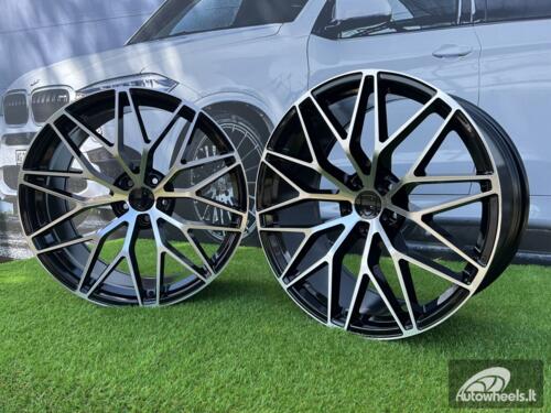 Ratlankis R21x9.5  5X130  ET  46  71.6  3S1067  (IN3082F)  Black Polished (MB)  For PORCH  (Z5)  (HYBRID FORGED Rear+Front)