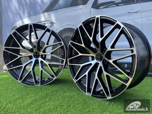 Ratlankis R21x9.5  5X130  ET  46  71.6  3S1067  (IN3082F)  Black Polished (MB)  For PORCH  (Z5)  (HYBRID FORGED Rear+Front)