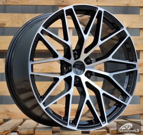 Ratlankis R21x9.5  5X130  ET  46  71.6  3S1067  (IN3082F)  Black Polished (MB)  For PORCH  (Z5+Z6)  (HYBRID FORGED Rear+Front)