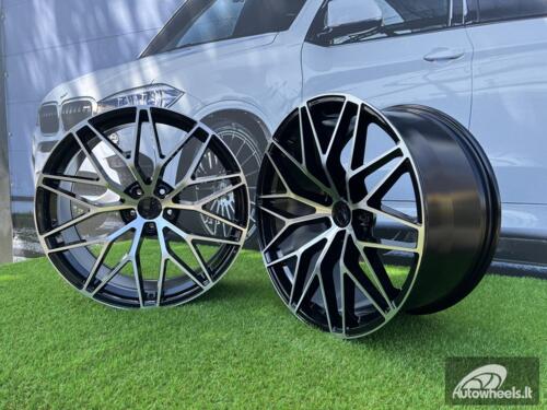 Ratlankis R21x11  5X130  ET  58  71.6  3S1067  (IN3082F)  Black Polished (MB)  For PORCH  (Z5+Z6)  (HYBRID FORGED Rear+Front)