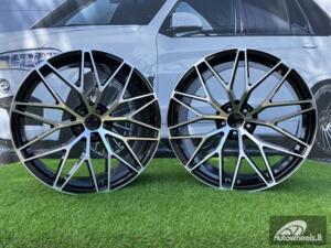 Ratlankis R21x11  5X130  ET  58  71.6  3S1067  (IN3082F)  Black Polished (MB)  For PORCH  (Z5+Z6)  (HYBRID FORGED Rear+Front)