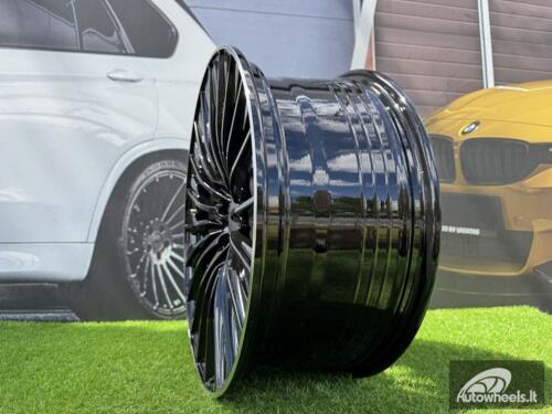 Ratlankis R19x9.5  5X112  ET  45  66.6  FBX132  Black+Polished Lip (BLPL)  For MER  (M)  (HYBRID FORGED Rear+Front)