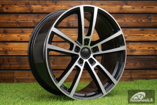 Ratlankis R22x10  5X130  ET  48  71.6  I3081F  Black Polished (MB)  For PORCH  (Z5)  (HYBRID FORGED Rear+Front)
