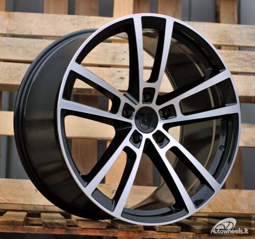 Ratlankis R22x10  5X130  ET  48  71.6  I3081F  Black Polished (MB)  For PORCH  (Z5)  (HYBRID FORGED Rear+Front)