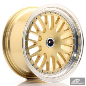 JR Wheels JR10 17x8 ET35 Blank Gold w/Machined Lip