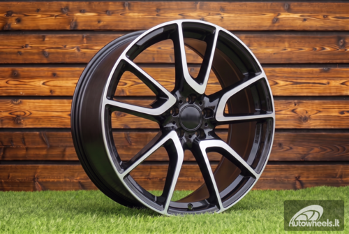 Ratlankis R20x9.5  5X112  ET  45  66.6  B1303  (IN5450)  Black Polished (MB)  For MER  (K3)  (Rear+Front)