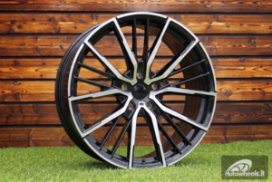 Ratlankis R20x9.5  5X112  ET  37  66.6  I5498  Black Polished (MB)  For BMW  (K7)  (Rear+Front)