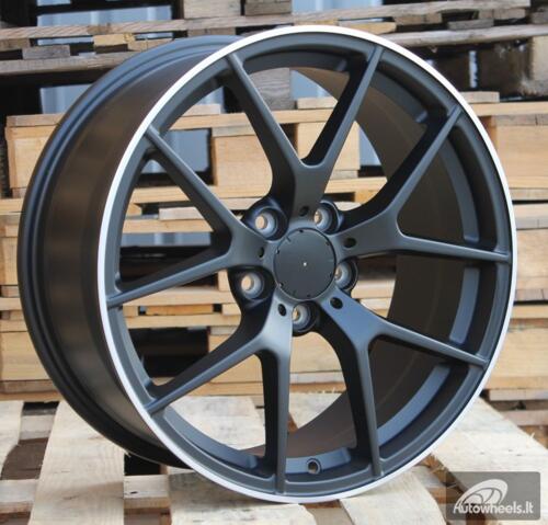 Ratlankis R19x8  5X112  ET  38  66.6  XE384  (IN5461)  Black Matt+Polished Lip (BMPL)  For MER  (K3)