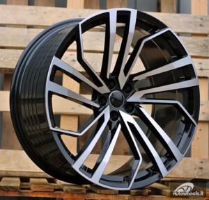 Ratlankis R22x10  5X112  ET  20  66.5  B1618  (FBX158)  Black Polished (MB)  For AUD  (K3)  (HYBRID FORGED)