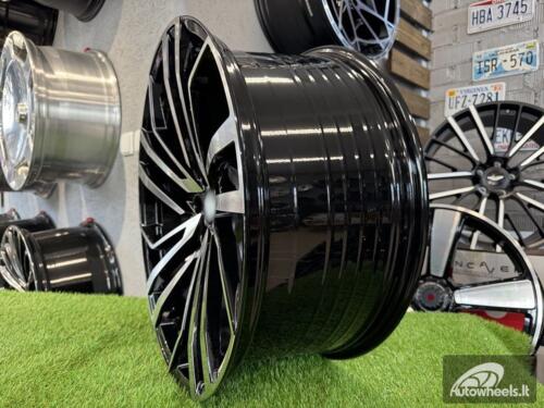Ratlankis R22x10  5X112  ET  20  66.5  B1618  (FBX158)  Black Polished (MB)  For AUD  (K3)  (HYBRID FORGED)