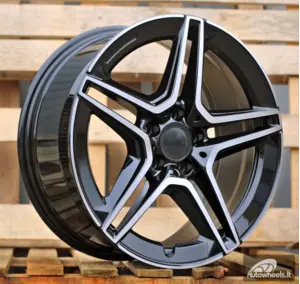 Ratlankis R18x8  5X112  ET  40  66.6  FBX142  Black Polished (MB)  For MER  (P2+K7)  (HYBRID FORGED)