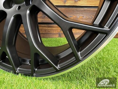 Ratlankis R20x9.5  5X112  ET  45  66.6  YS1180  (FLB002)  Black Half Matt+Polished Lip (BLHMPL)  For MER  (K3)  (HYBRID FORGED Front+Rear)