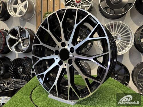 Ratlankis R20x9.5  5X112  ET  45  66.6  YS1180  (FBX151)  Black Polished (MB)  For MER  (K3)  (HYBRID FORGED Front+Rear)