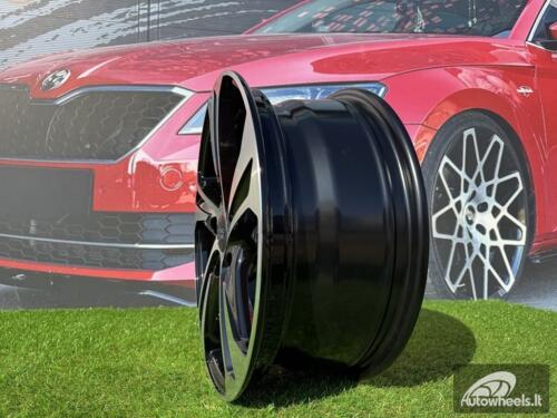 Ratlankis R14x5.5  4X100  ET  40  60.1  B1242  (BK1424)  Black Polished (MB)  For RACIN  (R)