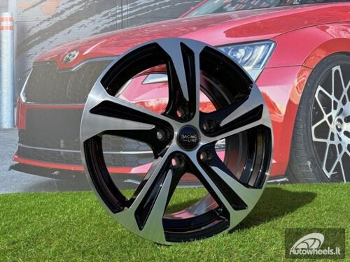 Ratlankis R15x6  4X100  ET  40  60.1  B1242  (BK1424)  Black Polished (MB)  For RACIN  (K2)