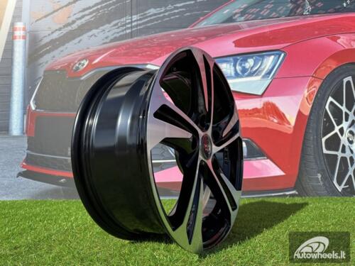 Ratlankis R15x6  4X100  ET  40  60.1  B1242  (BK1424)  Black Polished (MB)  For RACIN  (K2)