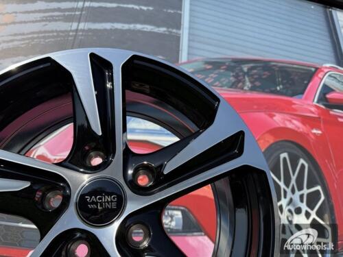 Ratlankis R15x6  4X100  ET  40  60.1  B1242  (BK1424)  Black Polished (MB)  For RACIN  (K2)