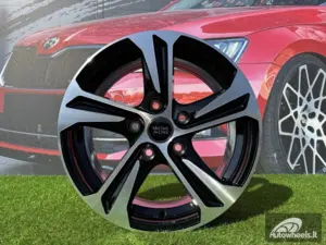 Ratlankis R15x6  4X100  ET  45  60.1  B1242  (BK1424)  Black Polished (MB)  For RACIN  (K2)