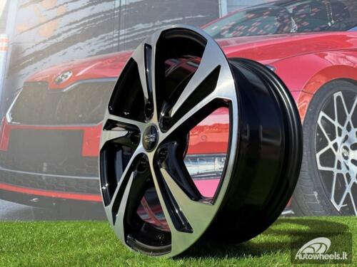 Ratlankis R15x6  5X100  ET  40  57.1  B1242  (BK1424)  Black Polished (MB)  For RACIN  (K2+Z7)